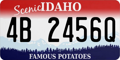 ID license plate 4B2456Q