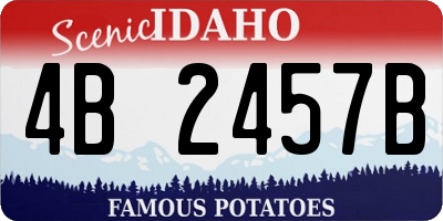 ID license plate 4B2457B