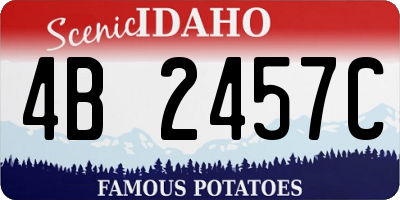 ID license plate 4B2457C