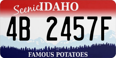 ID license plate 4B2457F