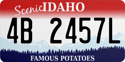 ID license plate 4B2457L