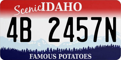 ID license plate 4B2457N