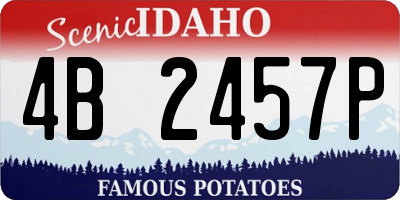 ID license plate 4B2457P