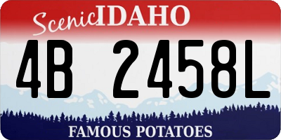 ID license plate 4B2458L