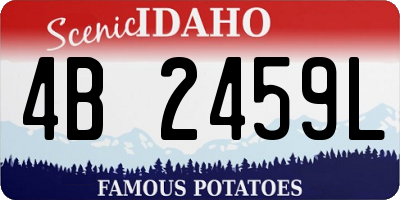 ID license plate 4B2459L