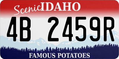 ID license plate 4B2459R