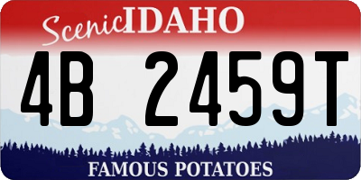 ID license plate 4B2459T
