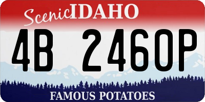 ID license plate 4B2460P