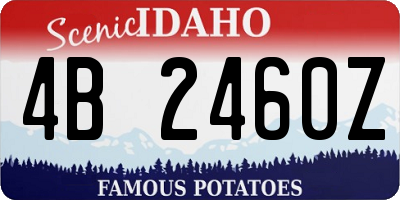 ID license plate 4B2460Z