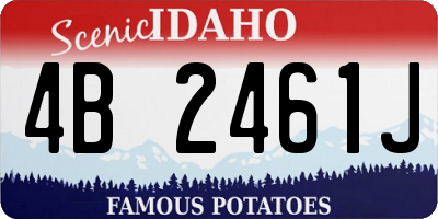 ID license plate 4B2461J