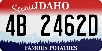 ID license plate 4B2462D