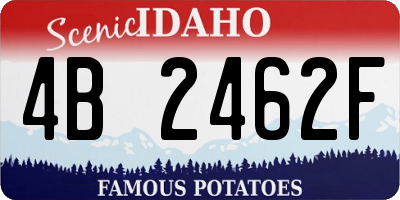 ID license plate 4B2462F