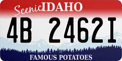 ID license plate 4B2462I