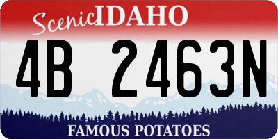 ID license plate 4B2463N