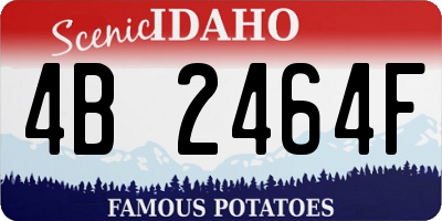 ID license plate 4B2464F