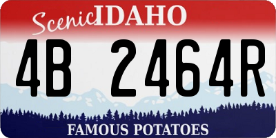 ID license plate 4B2464R