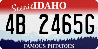 ID license plate 4B2465G
