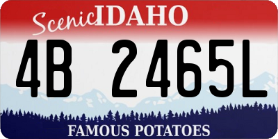 ID license plate 4B2465L
