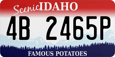 ID license plate 4B2465P