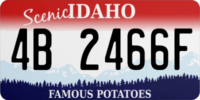 ID license plate 4B2466F