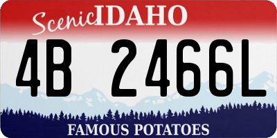 ID license plate 4B2466L