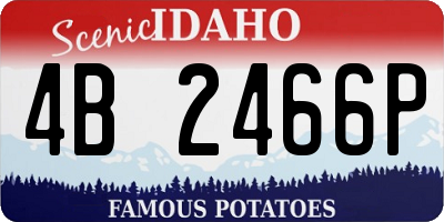 ID license plate 4B2466P