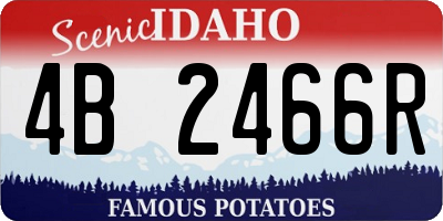 ID license plate 4B2466R