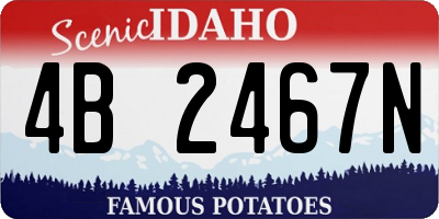 ID license plate 4B2467N