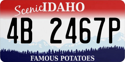 ID license plate 4B2467P