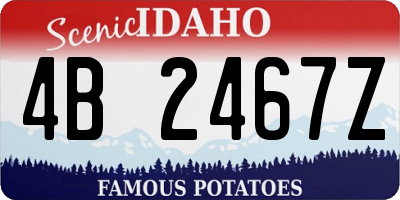 ID license plate 4B2467Z