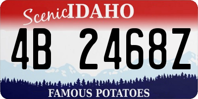 ID license plate 4B2468Z