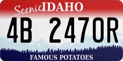 ID license plate 4B2470R