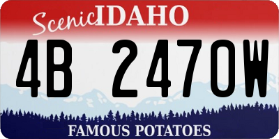 ID license plate 4B2470W