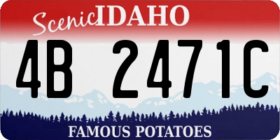 ID license plate 4B2471C