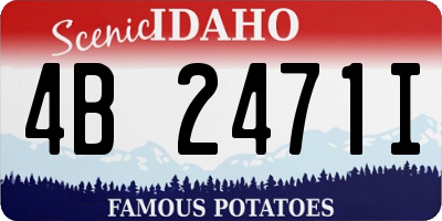 ID license plate 4B2471I