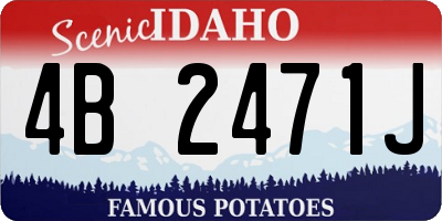 ID license plate 4B2471J