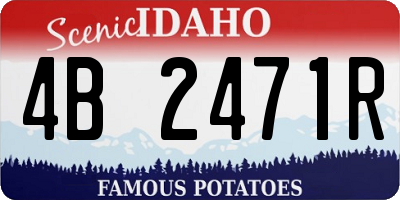 ID license plate 4B2471R