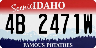 ID license plate 4B2471W
