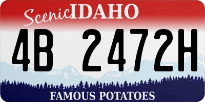 ID license plate 4B2472H