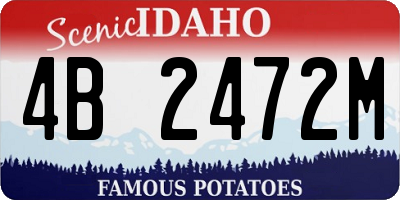 ID license plate 4B2472M
