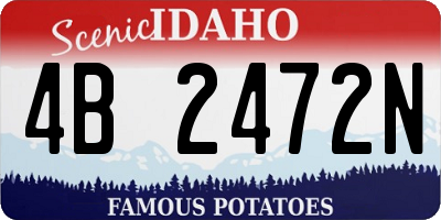 ID license plate 4B2472N