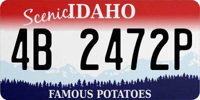 ID license plate 4B2472P