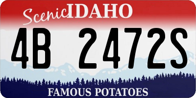 ID license plate 4B2472S