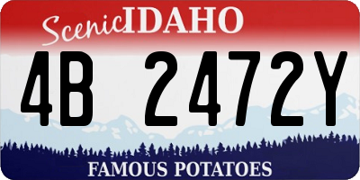 ID license plate 4B2472Y
