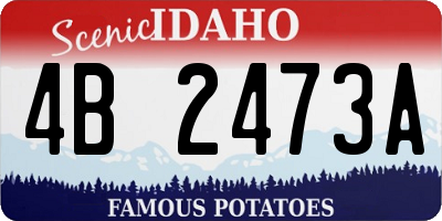 ID license plate 4B2473A