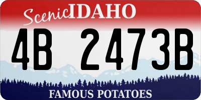 ID license plate 4B2473B