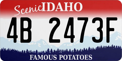 ID license plate 4B2473F