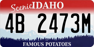 ID license plate 4B2473M