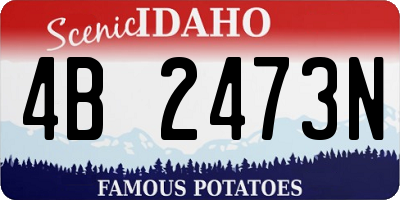 ID license plate 4B2473N