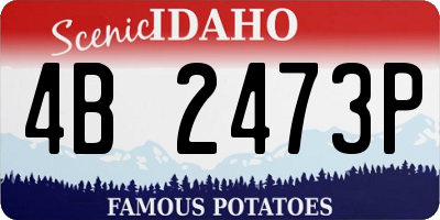 ID license plate 4B2473P